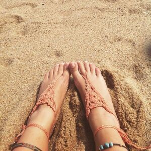 Crochet Barefoot Sandals  ~ Ready To Ship ~ Foot and Ankle Jewelry